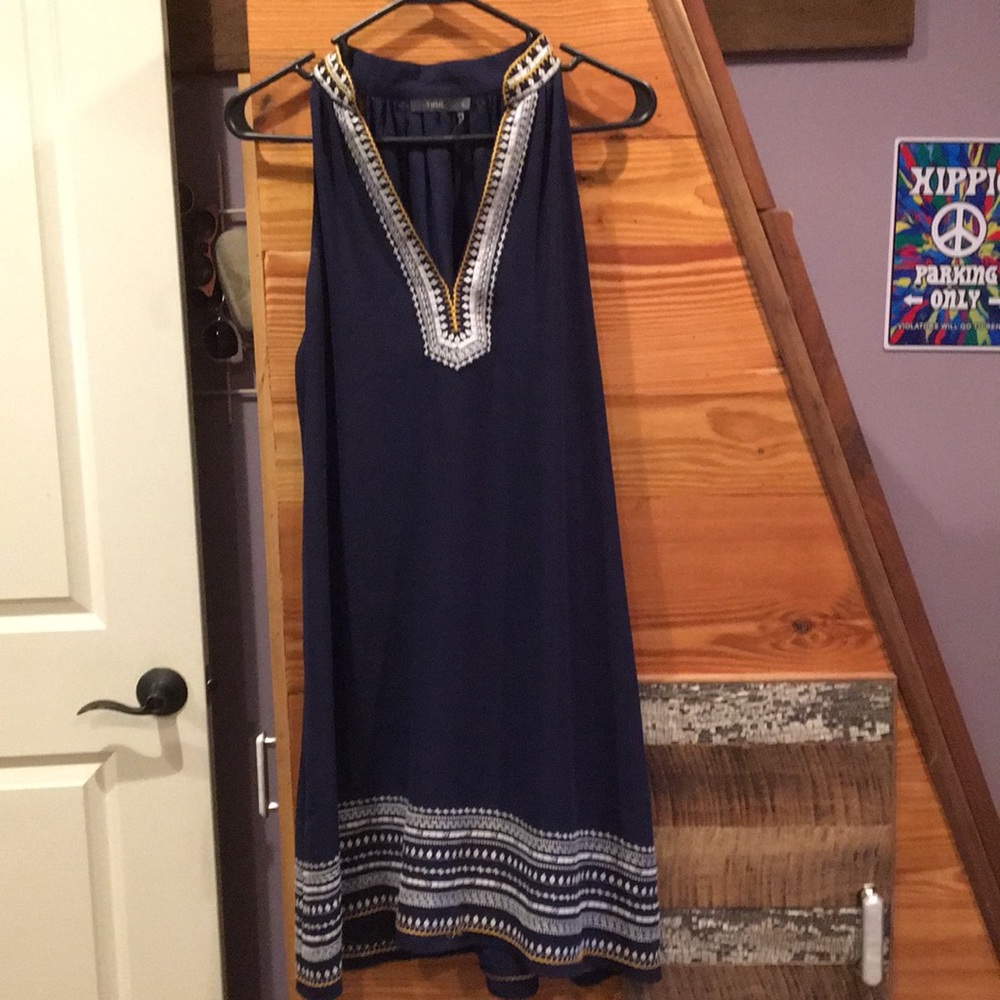 Navy sleeveless dress